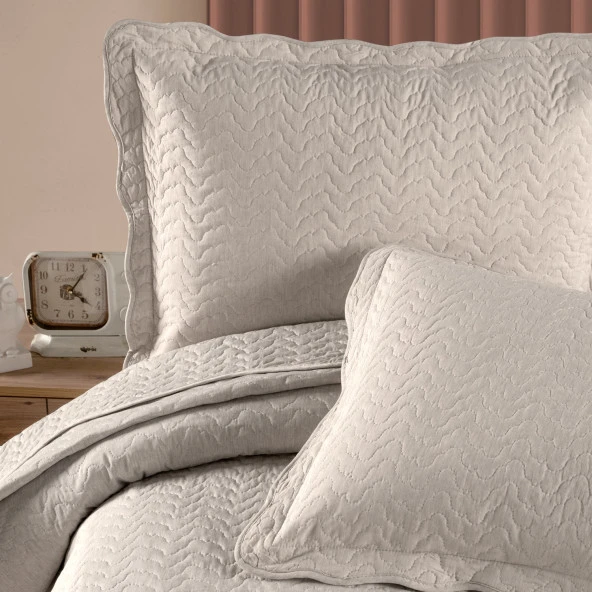 Schafer Home Elegance Yatak Örtüsü Seti 3 Parça-Bej - 2