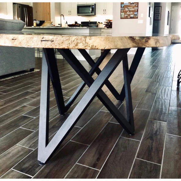 Yuvarlak Mutfak Masası Metal Masa Ayağı Profil Ayak - Resim 4