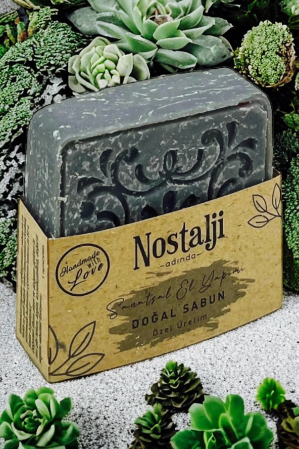 Nostalji Adında (%100 El Yapımı) Aktif Karbon Hamam Banyo Sabunu 110gr - 2
