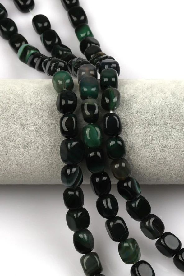 Akik Doğal Taş Dizi 8 x 12 mm Şekilsiz Kesim ürün görseli