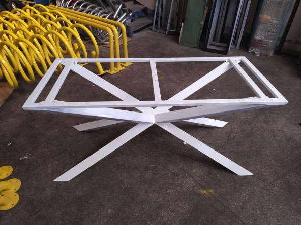 Demir Ayaklı Masa Beyaz Masa Ayağı Yemek Masası Ayağı - 2