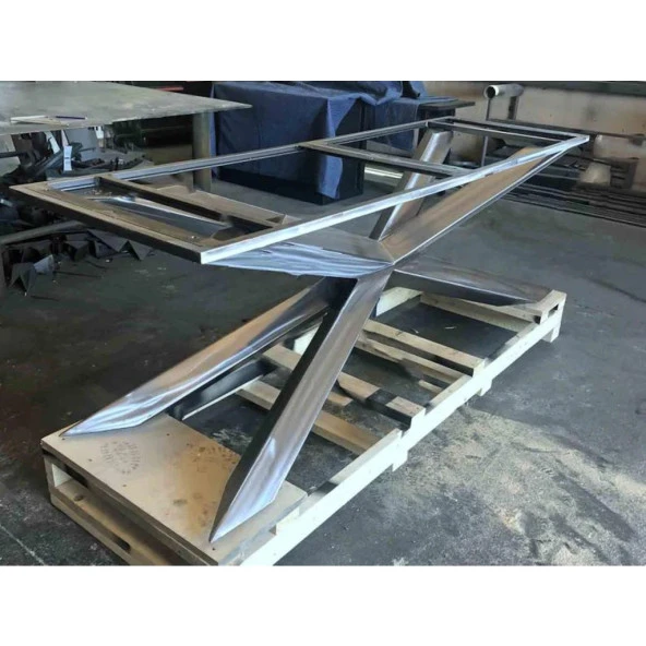 Demir Ayaklı Masa Beyaz Masa Ayağı Yemek Masası Ayağı - 8