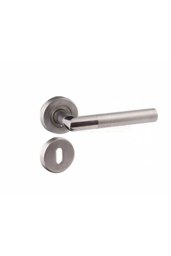 Rozetli Kapı Kolu Paslanmaz Oda Kapı Kolu 1 Takım