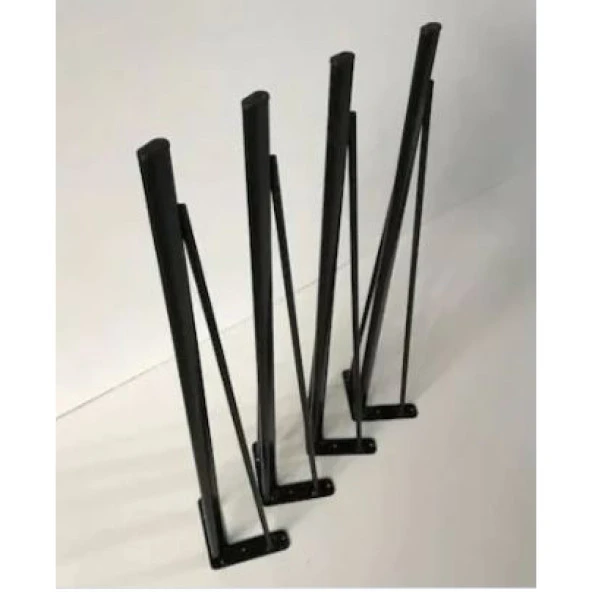 Demir Masa Ayağı Dresuar Ayağı Siyah Masa Ayağı Oval Tasarım