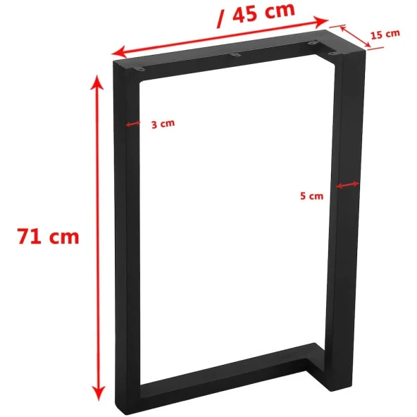 Hazır Masa Ayakları Kütük Masa Ayağı Metal Masa Bacağı - Resim 4