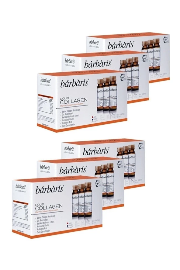 Barbaris Liquid Collagen | 6 Kutulu Paket 60 Adet 50 Ml Nova Farma