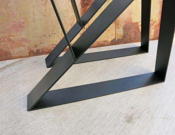 Siyah Masa Ayağı  Lama Masa Ayağı Dekoratif Masa Ayağı - 3