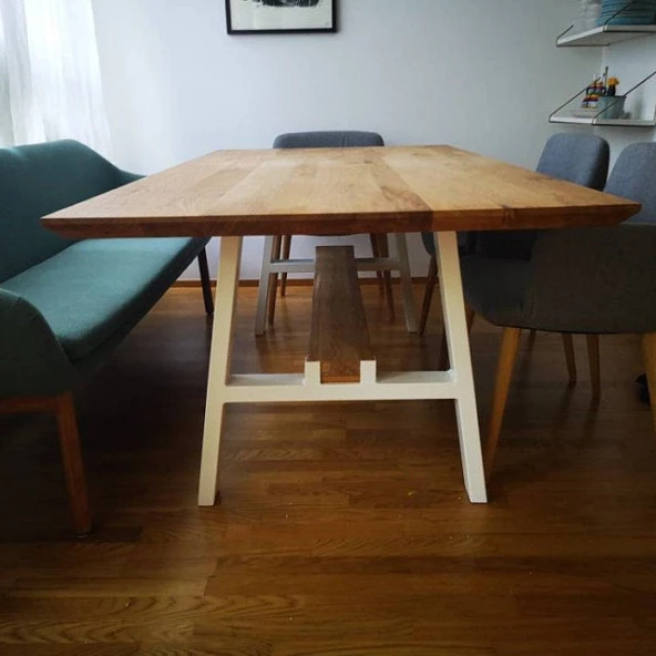 Yemek Masası Ayakları Kütük Masa Ayağı Metal Masa Bacağı - Resim 8