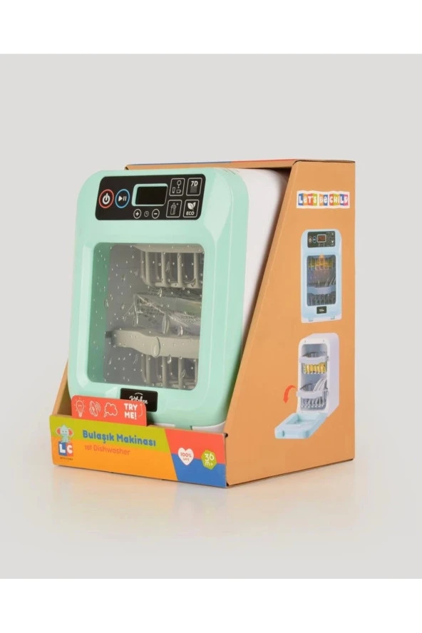 Let's Be Child 30992 Bulaşık Makinası Sesli Ve Işıklı Turkuaz Beyaz