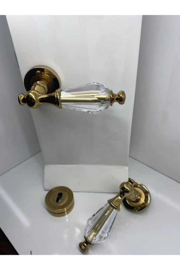 Topkapı Kristal Albrifin Rozetli Oda Kapı Kolu