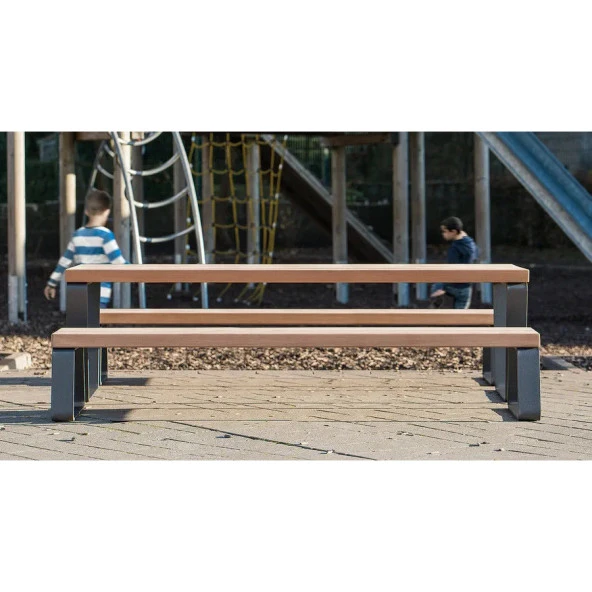 Ahşap Bank Takımı Metal Dış Mekan Oturma Bankları - 2