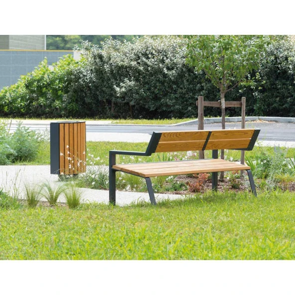 Park Oturma Bankı Ahşap Dış Mekan Oturma Bankları - 2