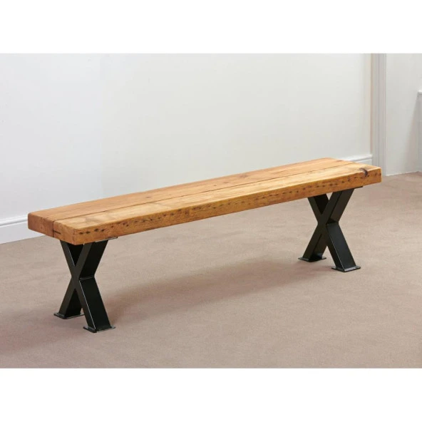 Ahşap Bahçe Bankı Antre Bank Metal Bank Ayağı - 3