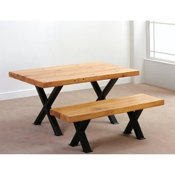 Ahşap Bahçe Bankı Antre Bank Metal Bank Ayağı - 4