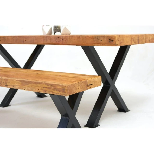 Ahşap Bahçe Bankı Antre Bank Metal Bank Ayağı - 6