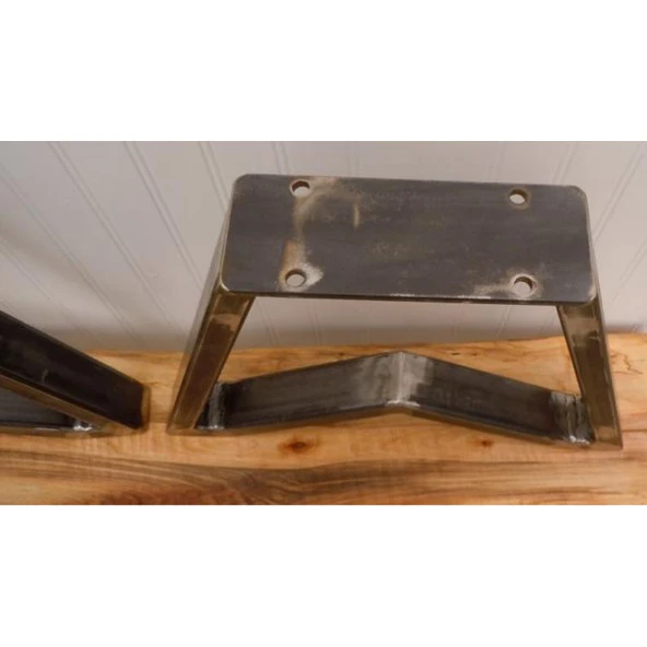 Park Bahçe Oturma Bankı Ahşap Metal Bank Ayağı - 5