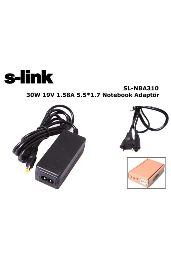 S-Link Sl-Nba310 30W 19V 1.58A 5.5*1.7 Acer Notebook Standart Adaptör