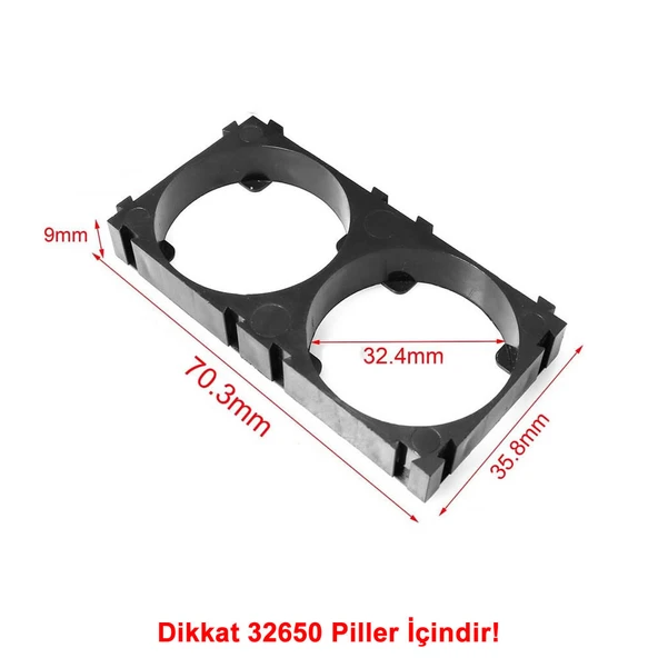 32650 2li Pil Tutucu Birleştirici - Resim 5