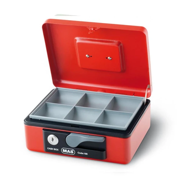 Mas Para Kasası Orta Metal Kırmızı 185
