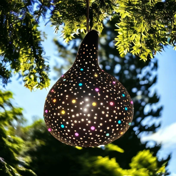 Dekoratif El yapımı Su kabağı Bahçe Aydınlatma Lambası