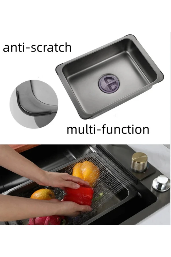 Bataryalı Akıllı Teknolojik Pratik Paslanmaz Füme Eviye Seti - 4