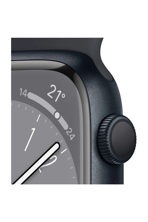 Watch Series 8 45mm GPS Gece Yarısı Alüminyum Kasa ve Spor Kordon-Regular (Apple Türkiye Garantili) - 3