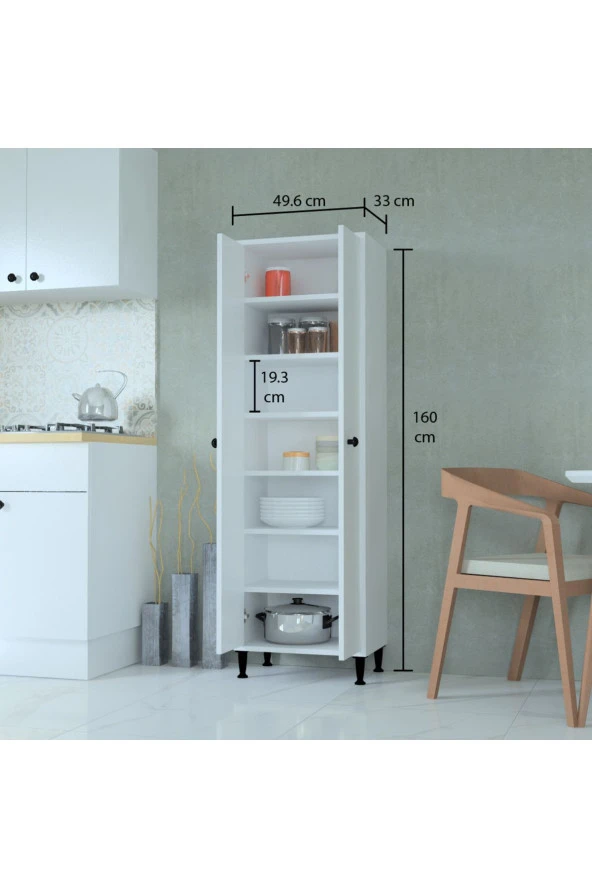 Mobilique Ilgaz 7Raflı Çok Amaçlı Dolap