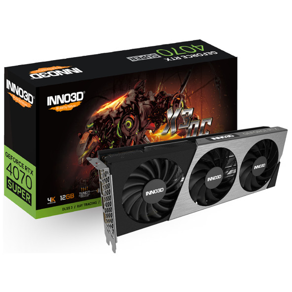 Inno3D Nvidia GeForce RTX4070Ti SUPER X3 OC 16GB 256Bit GDDR6X Ekran Kartı N407TS3-166XX-186158N