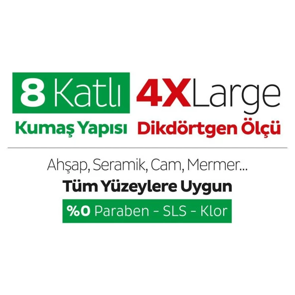 Sleepy Easy Clean Beyaz Sabun Katkılı Mopa Uyumlu Yer Temizlik Havlusu&Mendili 6x50 (300 Yaprak) - Resim 6