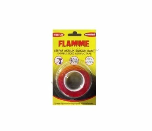 19mmx2m Silikon Şeffaf Çift Taraflı Bant