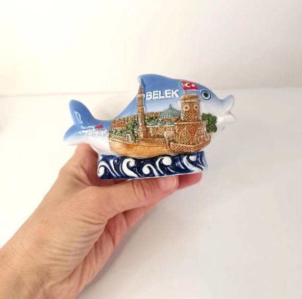 Peçetelik seramik yunus balık Antalya görsel turistik Bayrak Dekoratif Ev mutfak masa - 2
