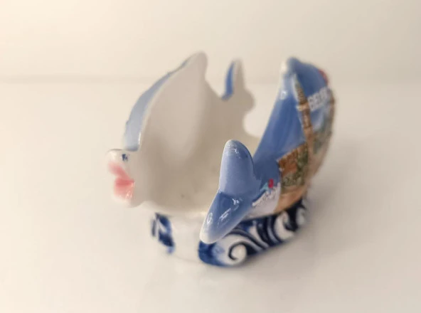 Peçetelik seramik yunus balık Antalya görsel turistik Bayrak Dekoratif Ev mutfak masa - 4