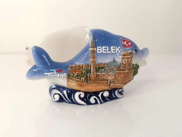 Peçetelik seramik yunus balık Antalya görsel turistik Bayrak Dekoratif Ev mutfak masa - 6
