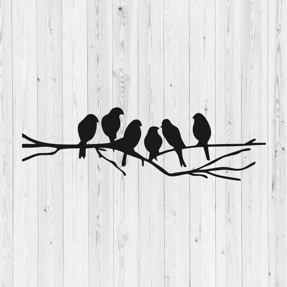 Salon Duvar Aksesuarları Kuş Temalı Duvar Dekoru - 3