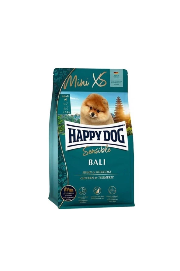 Happy Dog Sensible BALİ Mini XS Tavuklu ve Zerdaçallı Köpek Maması 1,3 kg