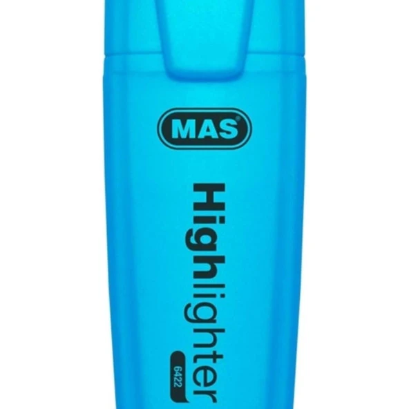 Mas Fosforlu Kalem Neon Mavi Fosforlu İşaretleme Kalemi (12 Li Paket) - Resim 2