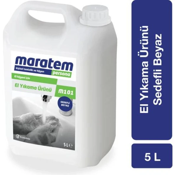 Maratem M101 Sıvı El Sabunu Beyaz Sedefli 5lt