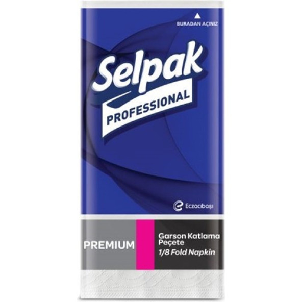 Selpak Professional Premium Garson Katlama Peçete - Beyaz - 40X40 cm