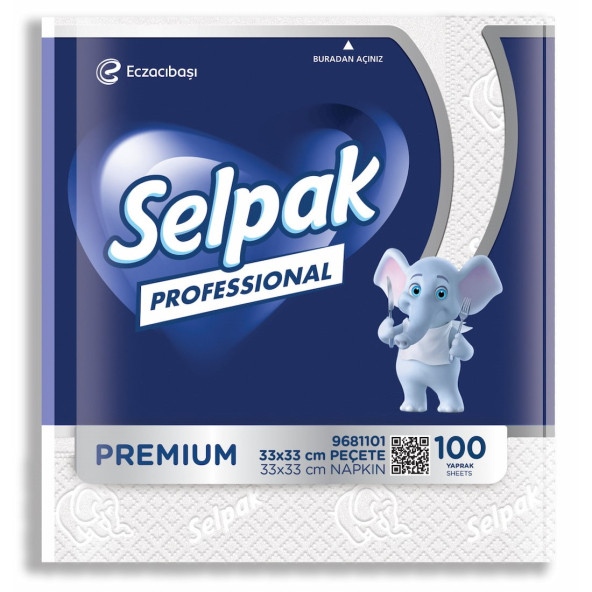 Selpak Professional Premium Peçete 33X33CM 100'LÜ