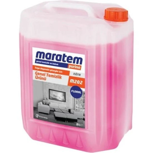 Maratem M202 Genel Temizlik Ürünü - Floral Çiçek - 20 L