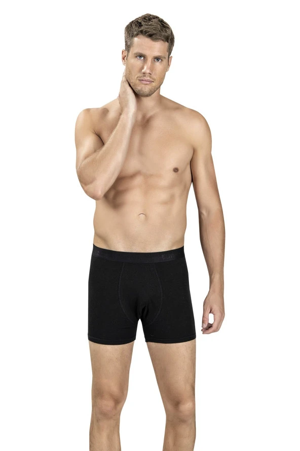 Erkek Siyah Modal Pamuklu Boxer 321 - Resim 2