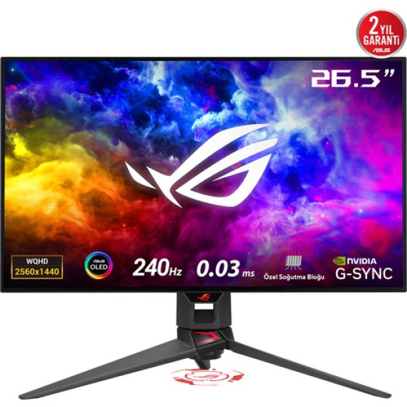 ASUS ROG Swift OLED PG27AQDM 26,5 GAMING OLED Ekran 2K 240hz