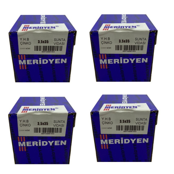 Meridyen Sunta vidası 3.5x35 4000 Adet (4 Paket)