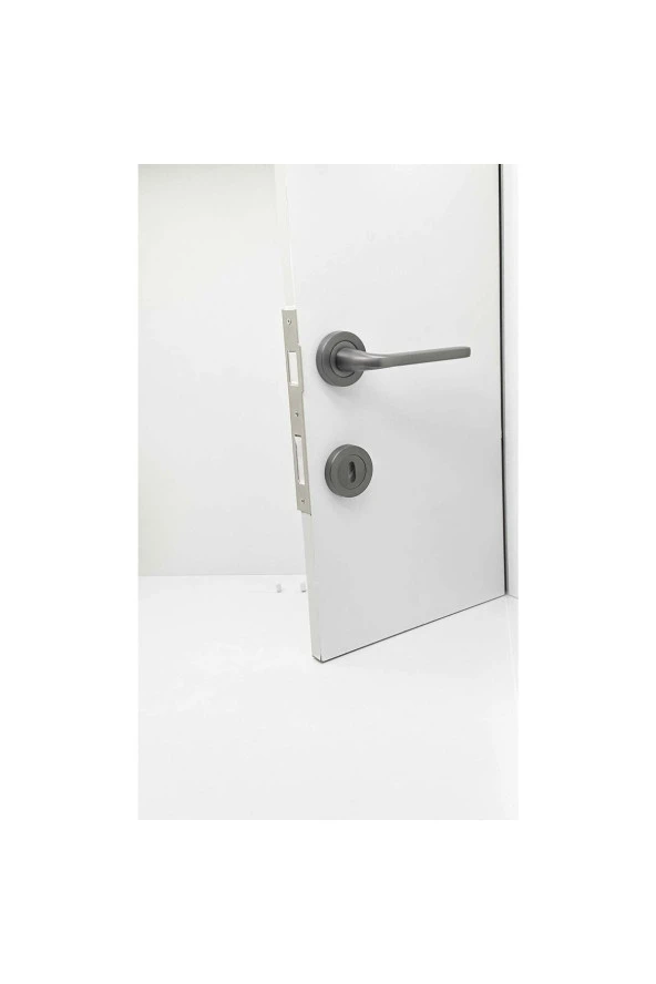 AL48 Araç Mat Skoç Füme Rozetli Oda Kapı Kolu 5 Takım