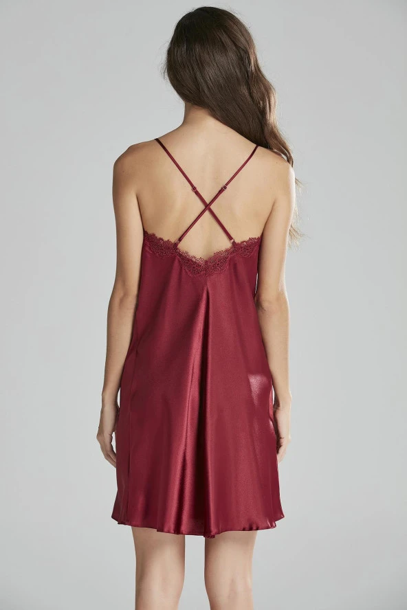 Saten Gecelik Sabahlık Pijama Takım Şort Takım 6'lı Gelin Çeyiz Seti - 6965 - Resim 6