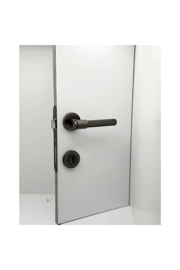 Punch Mat Skoç Füme Rozetli Oda Kapı Kolu 4 Takım - Resim 5