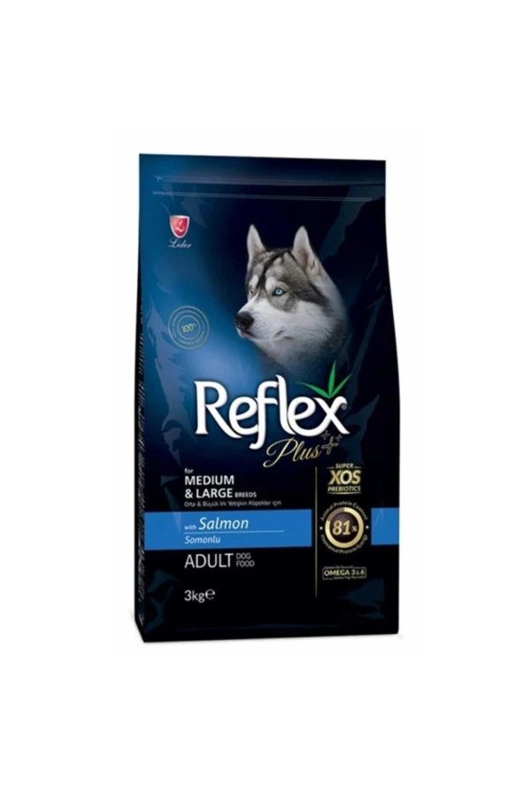 Reflex Plus Köpek Maması Somonlu Medium Large 3 Kg x 2 adet