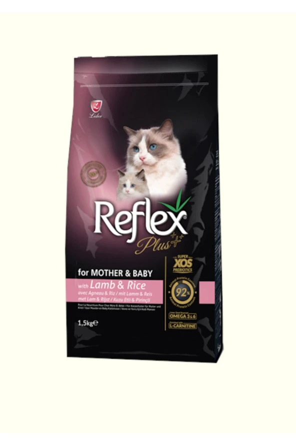Reflex Plus Mother & Babycat Kuzu Etli Ve Pirinçli Yavru Kedi Maması 1,5 Kg x 2 adet