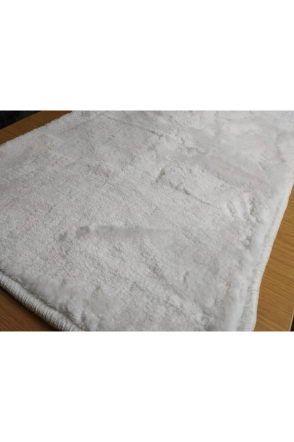 Algelsineve 60 X 100cm Pofuduk Kabarık Kalın Paspas, beyaz - 2