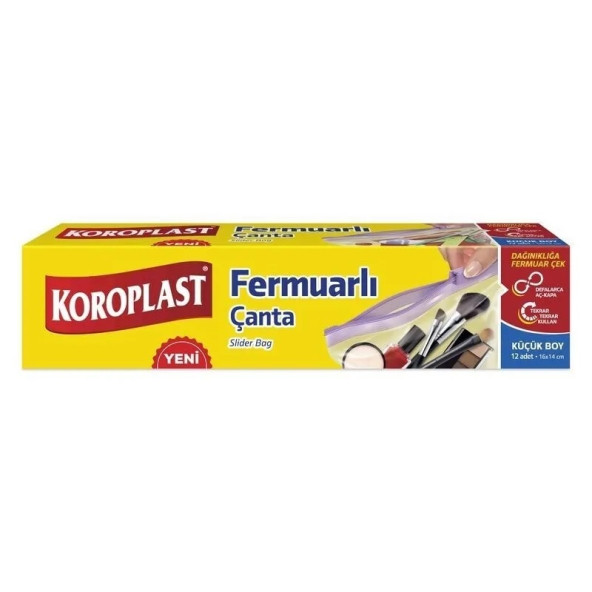 Koroplast Fermuarlı Çanta Küçük Boy 12 Li 16 x 14 Cm x 3 Paket - 2